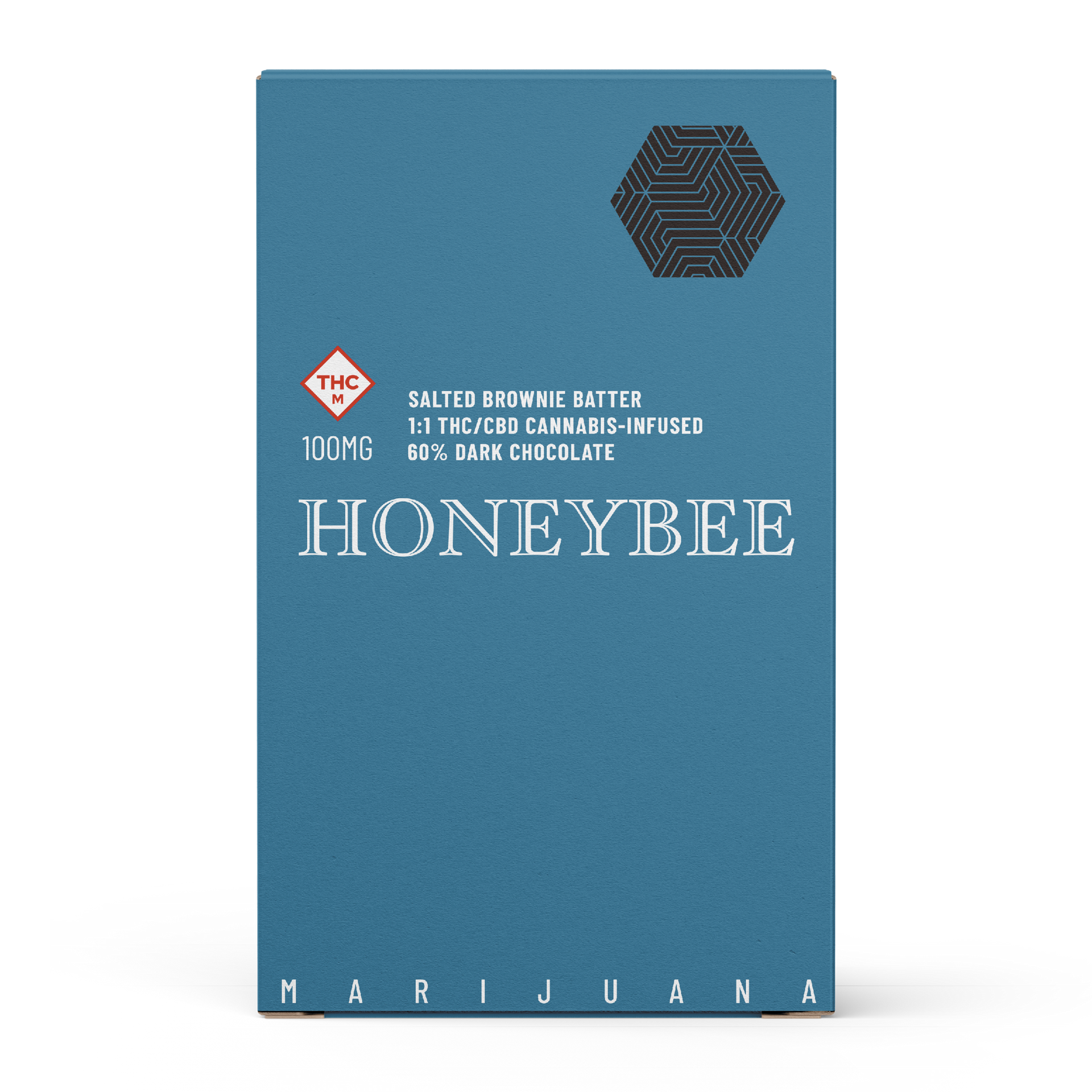 A blue box that says honeybee on it